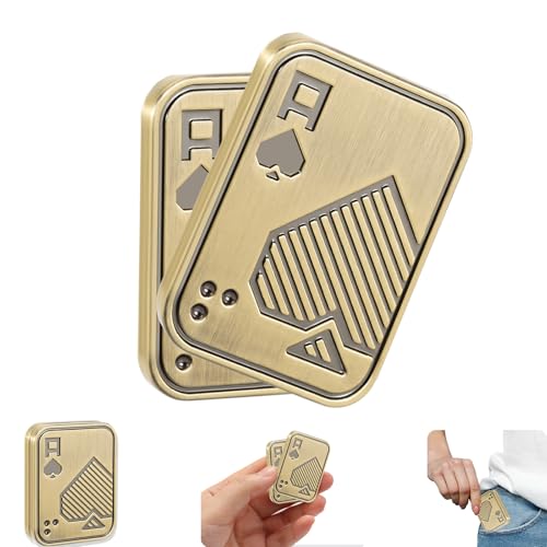 Metall-Fidget-Schieber, Pop-Fidget-Spielzeug, Poker-Push-Karte für Teenager und Erwachsene, Stressabbau-Geschenk für Freunde, Ehemann und Vater von Vitoki
