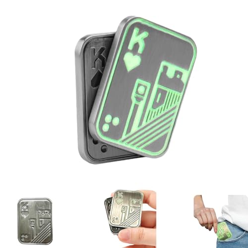 Metall-Fidget-Schieber, Pop-Fidget-Spielzeug, Poker-Push-Karte für Teenager und Erwachsene, Stressabbau-Geschenk für Freunde, Ehemann und Vater von Vitoki
