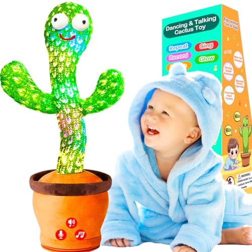 Vitosup Tanzender Sprechender Kaktus Baby Spielzeug, Lautstärke einstellbar, Nachahmend Singend Wiederholend, Interaktives Plüsch-Babyspielzeug/Geschenk für Jungen Mädchen (Kaktus ohne Akku) Vitosup Tanzender Sprechender Kaktus Baby Spielzeug, Lautstärke einstellbar, Nachahmend Singend Wiederholend, Interaktives Plüsch-Babyspielzeug/Geschenk für Jungen Mädchen (Kaktus ohne Akku) von Vitosup