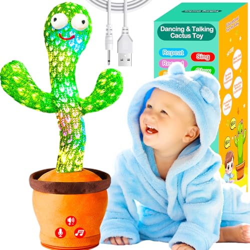 Vitosup Tanzender Sprechender Kaktus Baby Spielzeug, Lautstärke einstellbar, Nachahmend Singend Wiederholend, Interaktives Plüsch-Babyspielzeug/Geschenk für Jungen Mädchen Vitosup Tanzender Sprechender Kaktus Baby Spielzeug, Lautstärke einstellbar, Nachahmend Singend Wiederholend, Interaktives Plüsch-Babyspielzeug/Geschenk für Jungen Mädchen von Vitosup