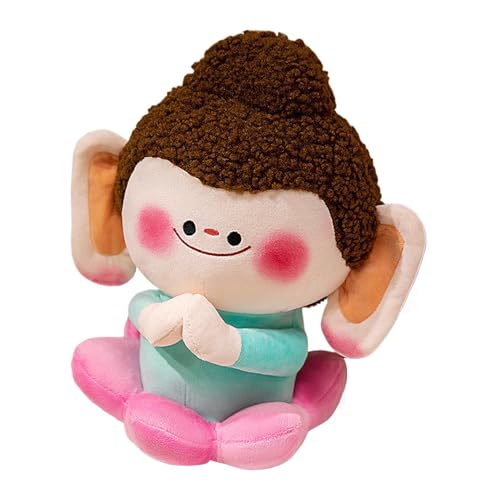 Buddha Gefülltes Spielzeug - Plüschmönch -Charakter, Gelassenheit Soft Toy | Buddha Figur, Heilige Friedens -Plüsch -Puppe Für Raumdekoration, Meditations -Ecken, Lernregal -Display, Entspann von Vitsrisea