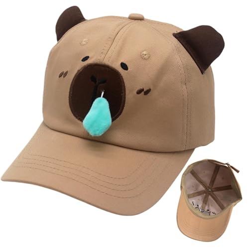 Capybara Baseballhut - Lustiger Tierhut, Soft Cosplay Baseball Cap | Capybara Bestickte Mütze, Niedliche Capybara -Themenzubehör, Komfortable Alltägliche Kopfbedeckung Für Partys, Reisen, Geben Capybara Baseballhut - Lustiger Tierhut, Soft Cosplay Baseball Cap | Capybara Bestickte Mütze, Niedliche Capybara -Themenzubehör, Komfortable Alltägliche Kopfbedeckung Für Partys, Reisen, Geben von Vitsrisea