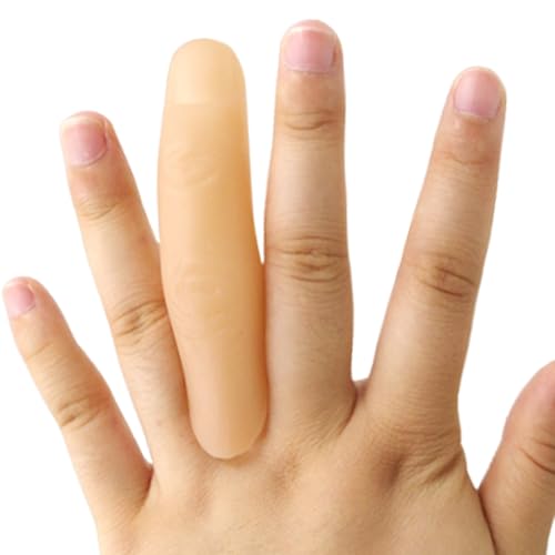 Fake Finger Requisite - Realistische Mittelfinger -Stufe, Innovatives Silikonfinger -Accessoire | Magic Performance Toy, Praktischer Witzfinger Trick, Lustige Familienunterhaltung Requisite Für Kinder von Vitsrisea