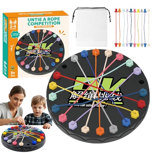 Familienunterhaltungsbrett - Seilpuzzlespielzeug, Logisches Denkensspiel | Kognitive Fähigkeiten Aktivität Für Kinder Und Erwachsene, Multi-Level-String-Herausforderung Für Eltern-Kind-Interaktion, Pa Familienunterhaltungsbrett - Seilpuzzlespielzeug, Logisches Denkensspiel | Kognitive Fähigkeiten Aktivität Für Kinder Und Erwachsene, Multi-Level-String-Herausforderung Für Eltern-Kind-Interaktion, Pa von Vitsrisea