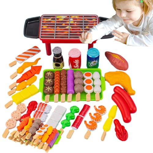 Grill-Küchenspielzeug - Barbecue Play Fake Food Zubehör Rollenspiel - Interaktives Spielzeug für Kinder, Campingspielzeug | Kochspielset, Grillset mit Spiellebensmitteln, Grill-Küchenspielzeug - Barbecue Play Fake Food Zubehör Rollenspiel - Interaktives Spielzeug für Kinder, Campingspielzeug | Kochspielset, Grillset mit Spiellebensmitteln, von Vitsrisea