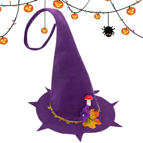 Halloween Witch Hut - Wolle Filz 27,6 Cm Schwarz Kostüm Kopfbedeckung, Spitze Cosplay -Hut -Party -Dekoration, Hexenhut Accessoire | Erwachsene Halloween Carnivals Theatralics Shows Feiertagsversammlu Halloween Witch Hut - Wolle Filz 27,6 Cm Schwarz Kostüm Kopfbedeckung, Spitze Cosplay -Hut -Party -Dekoration, Hexenhut Accessoire | Erwachsene Halloween Carnivals Theatralics Shows Feiertagsversammlu von Vitsrisea