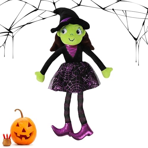 Hexenpuppe - Ausgestopfte Hexe Plüschspielzeug, Süße Hexenbabypuppe, Halloween , Weiche Hexenfigur | Hautfreundliches Hexengeschenk Für Sofa, Bett, Büro, Wohnzimmer, Süßes Hexengirlspielzeug Fü von Vitsrisea