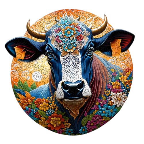 Hochlandkuh -Puzzle, Runde Holzrätsel - Runde Holzrätsel Spielzeug - Kids Animal Head Design Aufklärungsspielzeug Für Zuhause, Schule, Reisen, Draußen Hochlandkuh -Puzzle, Runde Holzrätsel - Runde Holzrätsel Spielzeug - Kids Animal Head Design Aufklärungsspielzeug Für Zuhause, Schule, Reisen, Draußen von Vitsrisea