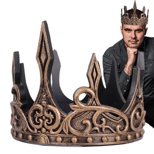 King Crrown - 88G Leichte PU -Kopfbedeckung, Klassischer Spitze Mittelalterlicher Stil Royal Tiara, Kostümzubehör Für Männer Und Frauen | Hochzeitsfeier Dressing, Halloween Carnival Cosplay, Wei King Crrown - 88G Leichte PU -Kopfbedeckung, Klassischer Spitze Mittelalterlicher Stil Royal Tiara, Kostümzubehör Für Männer Und Frauen | Hochzeitsfeier Dressing, Halloween Carnival Cosplay, Wei von Vitsrisea