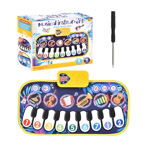 Musical Floor Piano Matte - Kids Music Activity Teppich, Interaktiver Touch Sound Teppich Für Kleinkind | Klavier -Touch -Pad, Lernmusikinstrumentdecke, Tanzspieloberfläche Für Kinderzimmerspaß von Vitsrisea