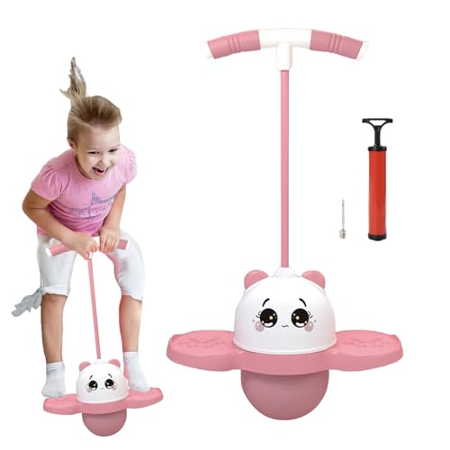 Panda Sprungball mit farbenfrohen leichten - Sprungstabbalancienbrett Sicherer Sprungball mit Griff in Panda -Form | Non-Slip-Balance-Boardspielzeug für Kinder im Freien am Geburtstag von Vitsrisea