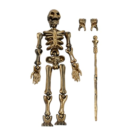 Skelett Actionfigur - Artikulierter Halloween -Knochencharakter, Dekorative Desktop -Figur | Vollständiger Bewegliches Actionspielzeug, Realistisch von Vitsrisea
