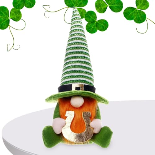 St. Patrick's Day Gnomes - irischer Kobold Shamrock Decor, abgestufte Tray Decor Leprepechaun | Regaldekorationen Sammlerfiguren Lucky Shamrock GNOME Grüne Gnom Plüschfestes Irisch St. Patrick's Day Gnomes - irischer Kobold Shamrock Decor, abgestufte Tray Decor Leprepechaun | Regaldekorationen Sammlerfiguren Lucky Shamrock GNOME Grüne Gnom Plüschfestes Irisch von Vitsrisea