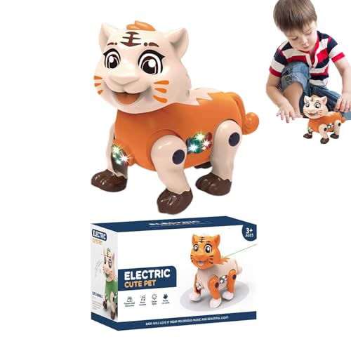 Tiermusikspielzeug - Elektrisches Walking -Haustier, Cartoon Light Figur | Interaktives Musikspielzeug Für Musikalisches Sound, Lichttier Mit Pull-Seil, Bewegte Charakterspielzeug Für Kindergarten Kin Tiermusikspielzeug - Elektrisches Walking -Haustier, Cartoon Light Figur | Interaktives Musikspielzeug Für Musikalisches Sound, Lichttier Mit Pull-Seil, Bewegte Charakterspielzeug Für Kindergarten Kin von Vitsrisea