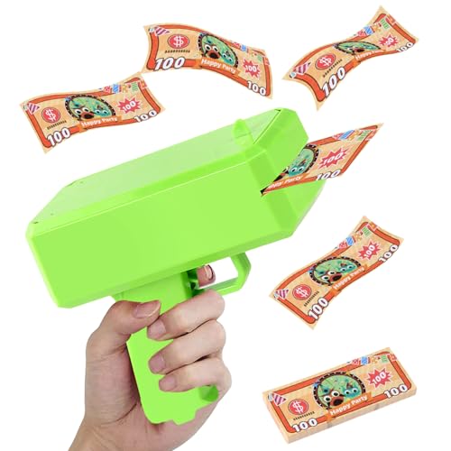 Vitsrisea Machen Sie Regengeldspielzeug - Cash Spray, Dollar Launcher, Gefälschte Geldwaffe, Papierrechnung, Schießkanone, Lustiges Spielzeug Für Requisiten, Shows, Gags | Geldschütze Für Filmszenen von Vitsrisea