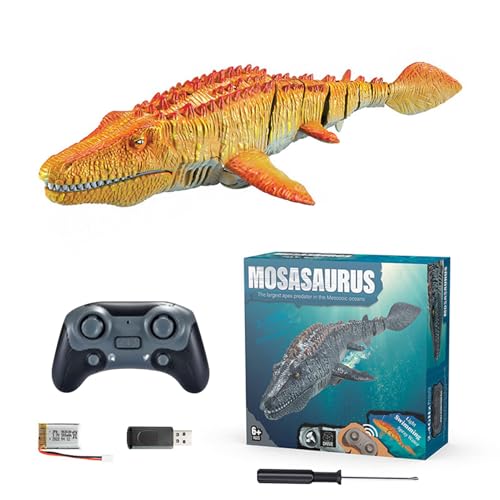 Vitsrisea Mosasaurus Wasserspielzeug - Taucher RC Dinosaurier, Amphibienpool | Spray Light Swimming Toy, Fernbades Kreatur Figur Für Kinder In See, Badewanne, Oder Hinterhof Sommerwasserspaß Vitsrisea Mosasaurus Wasserspielzeug - Taucher RC Dinosaurier, Amphibienpool | Spray Light Swimming Toy, Fernbades Kreatur Figur Für Kinder In See, Badewanne, Oder Hinterhof Sommerwasserspaß von Vitsrisea