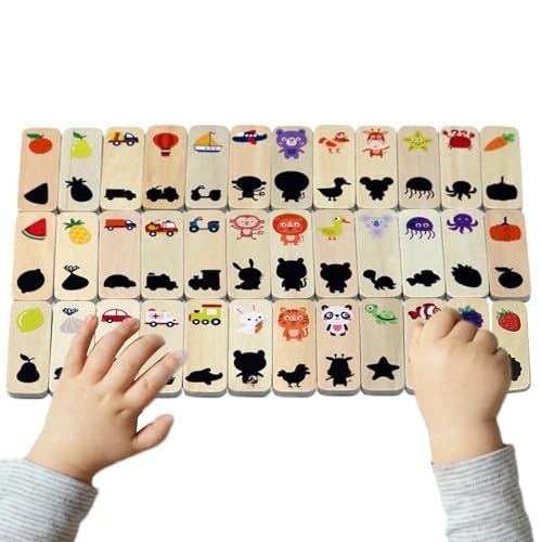 Vitsrisea Spielzeug zur Farbsortierung, Spielzeug zur Farbabstimmung | Shadow Match Wooden Interactive Educational Learning Toy | Gehirn Teaser Puzzle, Block von Vitsrisea