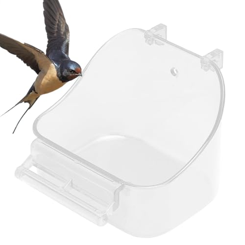 Vogelbad für Sittiche - Einfache Vogelbadewanne für Käfig mit Haken,Vogeltränke für den Innenbereich für Ziervögel | Vogelkäfigzubehör für Sittiche, Nymphensittiche, Sittiche und kleine Vögel Vogelbad für Sittiche - Einfache Vogelbadewanne für Käfig mit Haken,Vogeltränke für den Innenbereich für Ziervögel | Vogelkäfigzubehör für Sittiche, Nymphensittiche, Sittiche und kleine Vögel von Vitsrisea