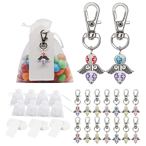 Viudecce 25 Schlüsselanhänger-Set, Geschenk für , Hochzeit, Schlüsselanhänger, mit Kordel, Bonbonbeutel, für Hochzeit, Gäste, Souvenir, Geschenk von Viudecce