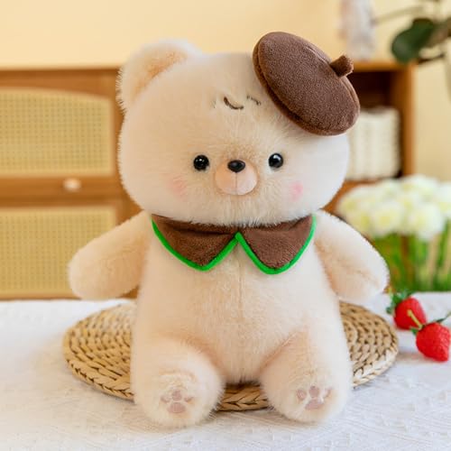 Viusneun Kuscheltier, Teddybär Stofftier Weiche niedliche waschbare Plüschtier Süße Bär Plüsch Spielzeug für Jungen Mädchen Kinder (Beige) von Viusneun