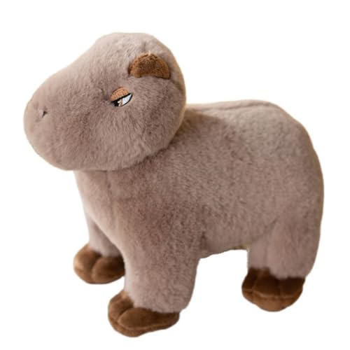 Viusneun Simulation Capybara-Plüschtier, Niedliche Capybara-Puppen, Realistisches Kuscheltier 20cm Superweiches Stofftier Geburtstagsgeschenk für Kinder Heimdekoration von Viusneun