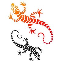 Schablone mit 2 Geckos DIN A4, Bastelschablone aus Acrylfolie, 1 Stk. Schablone mit 2 Geckos DIN A4, Bastelschablone aus Acrylfolie, 1 Stk. von Viva Decor GmbH