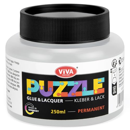 Viva Decor Puzzlekleber 250ml, transparent – Der schnelltrocknende Puzzle Conserver für lebendige und langanhaltende Puzzlekreationen, ideal zum Kleben und Aufhängen verschiedenster Puzzlearten Viva Decor Puzzlekleber 250ml, transparent – Der schnelltrocknende Puzzle Conserver für lebendige und langanhaltende Puzzlekreationen, ideal zum Kleben und Aufhängen verschiedenster Puzzlearten von Viva Decor