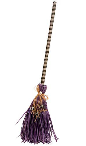 viving Kostüme viving costumes203573 violett Besen mit Spinnen (80 cm, One Size) von Viving Costumes