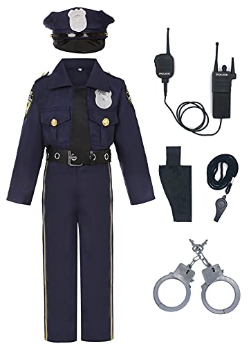 Viyorshop Polizei-Kostüm für Kinder, Uniform, Halloween, Cosplay (3–4 Jahre) von Viyorshop