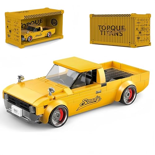 Pickup Truck Bausteine Bausatz, 324 Teile Amerikanischer Technologie Pickup als Modellauto-Bauset mit Container Vitrine, Sammlergeschenk für Erwachsene und Kinder ab 6 Jahren Pickup Truck Bausteine Bausatz, 324 Teile Amerikanischer Technologie Pickup als Modellauto-Bauset mit Container Vitrine, Sammlergeschenk für Erwachsene und Kinder ab 6 Jahren von VizBrou
