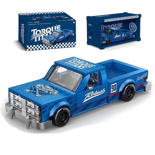 Pickup-Truck-Bausteine Bausatz, 392 Teile Amerikanischer Technologie Pickup als Modellauto Bauset mit Container Vitrine, Sammlergeschenk für Erwachsene und Kinder ab 6 Jahren Pickup-Truck-Bausteine Bausatz, 392 Teile Amerikanischer Technologie Pickup als Modellauto Bauset mit Container Vitrine, Sammlergeschenk für Erwachsene und Kinder ab 6 Jahren von VizBrou