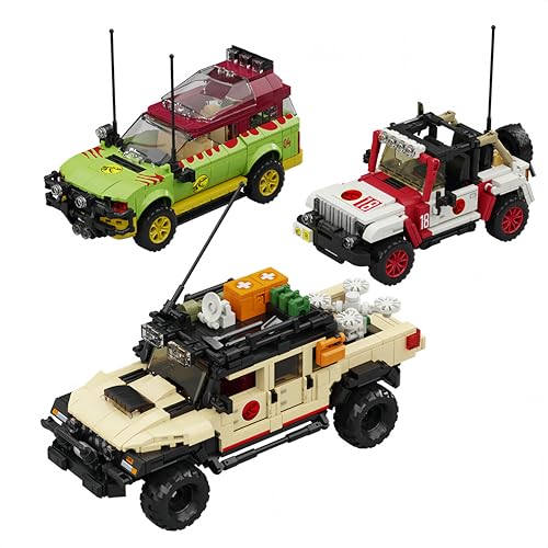 VizBrou 3-in-1 Offroad Fahrzeug Bausteine Bausatz, Technik Truck SUV & Buggy Modellbau Spielzeug, Rennwagen Konstruktionsset, Kreatives Geschenk für Jugendliche & Erwachsene ab 6 Jahren 1632 Teile von VizBrou