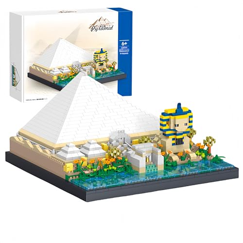 VizBrou Ägyptische Pyramide Bausteine Bausatz, 2273 Teile 3D Puzzle Berühmter Historischer Wahrzeichen, Mikro Bausteine Architektur Modell für Kinder und Erwachsene VizBrou Ägyptische Pyramide Bausteine Bausatz, 2273 Teile 3D Puzzle Berühmter Historischer Wahrzeichen, Mikro Bausteine Architektur Modell für Kinder und Erwachsene von VizBrou