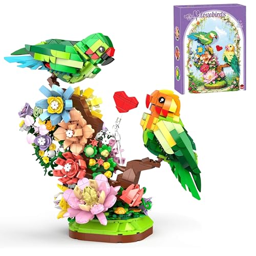 VizBrou Blumen & Liebesvogel Bausteine Bausatz für Erwachsene, 1050 Teile Blumen Papagei Botanisches Tier Deko Modell, Mini Baustein Spielzeug Geschenkideen für Kinder Mädchen Jungen ab 6 Jahren VizBrou Blumen & Liebesvogel Bausteine Bausatz für Erwachsene, 1050 Teile Blumen Papagei Botanisches Tier Deko Modell, Mini Baustein Spielzeug Geschenkideen für Kinder Mädchen Jungen ab 6 Jahren von VizBrou