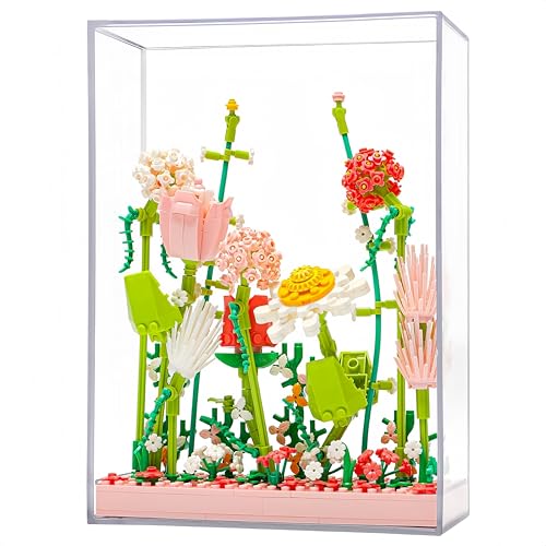 VizBrou Blumenstrauß Baukasten, 482 Teile Mini-Bausteine Rose Hydrangea Botanical Collection Spielzeug mit Acryl Staubschutzhülle, Geschenk für Muttertag, Erwachsene, Frauen, Mädchen VizBrou Blumenstrauß Baukasten, 482 Teile Mini-Bausteine Rose Hydrangea Botanical Collection Spielzeug mit Acryl Staubschutzhülle, Geschenk für Muttertag, Erwachsene, Frauen, Mädchen von VizBrou