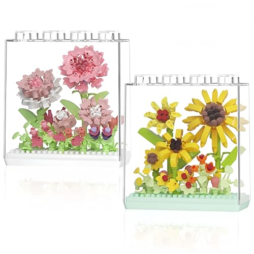 VizBrou Blumenstrauß Bausteine Bausatz, Nelke Sonnenblume Botanisch Mikro Ziegelsteine Klemmbausteine Geschenk for Muttertag, Erwachsene, Frauen, Mädchen ab 6 Jahren, 355+354 Teile VizBrou Blumenstrauß Bausteine Bausatz, Nelke Sonnenblume Botanisch Mikro Ziegelsteine Klemmbausteine Geschenk for Muttertag, Erwachsene, Frauen, Mädchen ab 6 Jahren, 355+354 Teile von VizBrou