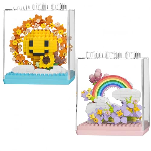 VizBrou Blumenstrauß Bausteine Bausatz, Regenbogen Sonnenblume Botanisch Mikro Ziegelsteine Klemmbausteine Geschenk for Muttertag, Erwachsene, Frauen, Mädchen ab 6 Jahren, 367+317 Teile VizBrou Blumenstrauß Bausteine Bausatz, Regenbogen Sonnenblume Botanisch Mikro Ziegelsteine Klemmbausteine Geschenk for Muttertag, Erwachsene, Frauen, Mädchen ab 6 Jahren, 367+317 Teile von VizBrou