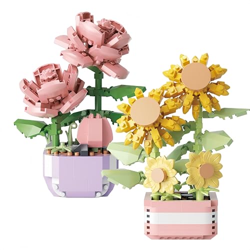 VizBrou Blumenstrauß Bausteine Bausatz, Rose Sonnenblume Botanisch Mikro Ziegelsteine Klemmbausteine Geschenk for Muttertag, Erwachsene, Frauen, Mädchen ab 6 Jahren, 367+317 Teile VizBrou Blumenstrauß Bausteine Bausatz, Rose Sonnenblume Botanisch Mikro Ziegelsteine Klemmbausteine Geschenk for Muttertag, Erwachsene, Frauen, Mädchen ab 6 Jahren, 367+317 Teile von VizBrou