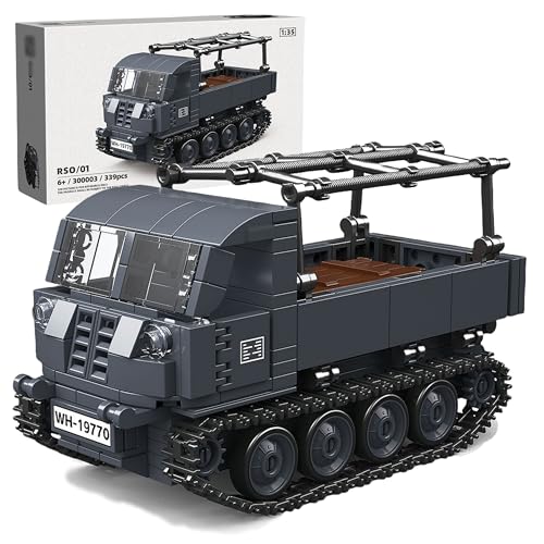VizBrou Deutscher Militär RSO-01 Traktor Bausteine Bausatz, Armee-LKW Bausatz, WW2 Fahrzeug Gepanzertes Modellspielzeug, Heim- & Bürodekoration, Kreatives Geschenk für Kinder ab 6 Jahren, 339 Teile VizBrou Deutscher Militär RSO-01 Traktor Bausteine Bausatz, Armee-LKW Bausatz, WW2 Fahrzeug Gepanzertes Modellspielzeug, Heim- & Bürodekoration, Kreatives Geschenk für Kinder ab 6 Jahren, 339 Teile von VizBrou