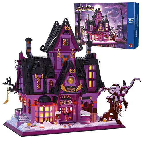 VizBrou Halloween Magischer Besen-Bar Bausteine Bausatz, 2639 Mikro-Bausteine Spukiger Hexenladen Bausatz für Erwachsene, DIY Geister-Architektur Modell, Geschenk für Kinder ab 6 Jahren VizBrou Halloween Magischer Besen-Bar Bausteine Bausatz, 2639 Mikro-Bausteine Spukiger Hexenladen Bausatz für Erwachsene, DIY Geister-Architektur Modell, Geschenk für Kinder ab 6 Jahren von VizBrou