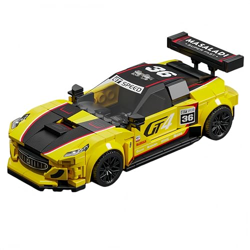 VizBrou Massa Style Rennwagen Bausteine Bausatz, 301 Teile, Speed Champion Technik Renn-Supersportwagen Modell, Rennwagen Sammlerfahrzeug, Konstruktionsspielzeug für Erwachsene und Jungen von VizBrou