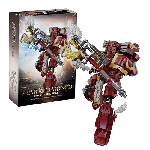 VizBrou Mech Roboter Baukasten, 628 Teile Blood Angels Space Marine Modell, Action Figur Krieger Mecha Modell Spielzeug Klemmbausteine, Home Office Decor Geschenk für Kinder ab 6 Jahren, Rot VizBrou Mech Roboter Baukasten, 628 Teile Blood Angels Space Marine Modell, Action Figur Krieger Mecha Modell Spielzeug Klemmbausteine, Home Office Decor Geschenk für Kinder ab 6 Jahren, Rot von VizBrou