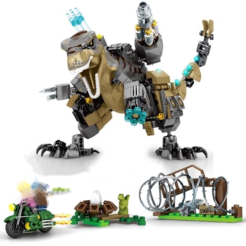 VizBrou Mechanischer Kampf T-Rex Bausteine Bausatz mit Waffe, Roboter-Dinosaurier Konstruktions Spielzeug für Kinder, STEM Lernmodell Actionfigur Bausteine, Kreatives Geschenk für Jungen ab 6 Jahren VizBrou Mechanischer Kampf T-Rex Bausteine Bausatz mit Waffe, Roboter-Dinosaurier Konstruktions Spielzeug für Kinder, STEM Lernmodell Actionfigur Bausteine, Kreatives Geschenk für Jungen ab 6 Jahren von VizBrou
