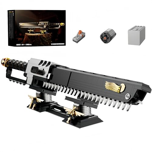 VizBrou Mechanisches Kettensägeschwert Baustein Spielzeug, Roboter-Waffen Modellbausatz, Kreatives Geschenk für Jugendliche & Erwachsene, Kompatibel, 2856 Teile von VizBrou