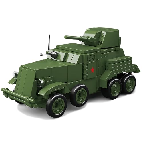 VizBrou Militärfahrzeug Bausteine Bausatz, Armee-LKW Bausatz WW2 Sowjetischer Gepanzerter Panzerwagen Modell Spielzeug, Heim- & Bürodekoration, Kreatives Geschenk für Kinder ab 6 Jahren, 350 Teile VizBrou Militärfahrzeug Bausteine Bausatz, Armee-LKW Bausatz WW2 Sowjetischer Gepanzerter Panzerwagen Modell Spielzeug, Heim- & Bürodekoration, Kreatives Geschenk für Kinder ab 6 Jahren, 350 Teile von VizBrou