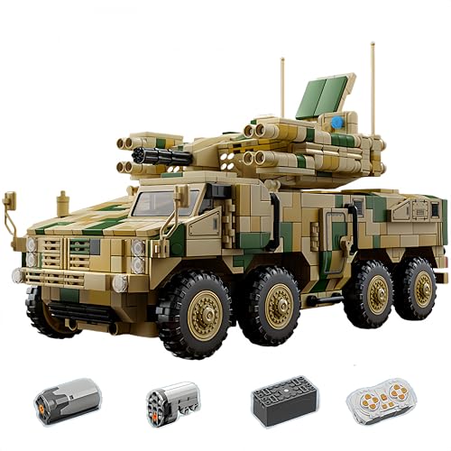 VizBrou Militärfahrzeug Bausteine Bausatz, E-Typ Nahkampf Flugabwehr Bausatz, 625E Sammlerstück Armee Modell Spielzeug, Geschenke für Kinder & Erwachsene ab 6 Jahren, 2558 Teile von VizBrou