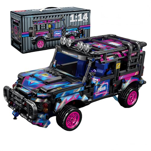 VizBrou Offroad Bausteine Bausatz, Geländewagen Technik Klemmbausteine, Geschwindigkeit Meister Geländewagen Spielzeug Home Office Dekoration Geschenke für Jungen, Kinder, Erwachsene, blau VizBrou Offroad Bausteine Bausatz, Geländewagen Technik Klemmbausteine, Geschwindigkeit Meister Geländewagen Spielzeug Home Office Dekoration Geschenke für Jungen, Kinder, Erwachsene, blau von VizBrou