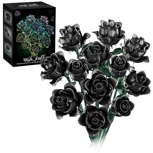 VizBrou Schwarzer Rosenstrauß Bausteine Bausatz, 585 Teile Elegantes künstliches botanisches Modellspielzeug für Wohnkultur, Geschenk zum Muttertag für Erwachsene, Frauen und Mädchen ab 6 Jahren VizBrou Schwarzer Rosenstrauß Bausteine Bausatz, 585 Teile Elegantes künstliches botanisches Modellspielzeug für Wohnkultur, Geschenk zum Muttertag für Erwachsene, Frauen und Mädchen ab 6 Jahren von VizBrou