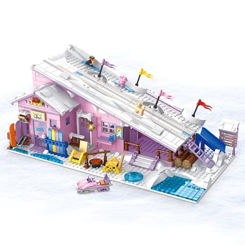 VizBrou Ski Haus Bausteine Bausatz, Winterdorf Bausteine Modell, Ski Lodge Bauklötze Schnee Hütte Spielzeug für Erwachsene, Kinder, Jungen, Geburtstagsgeschenk, 1042 Teile VizBrou Ski Haus Bausteine Bausatz, Winterdorf Bausteine Modell, Ski Lodge Bauklötze Schnee Hütte Spielzeug für Erwachsene, Kinder, Jungen, Geburtstagsgeschenk, 1042 Teile von VizBrou