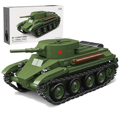 VizBrou Sowjetischer Armee Panzer Bausteine Bausatz, WW2 Sowjetischer Gepanzerter Panzerwagen Modell Spielzeug, Heim- & Bürodekoration, Kreatives Geschenk für Kinder ab 6 Jahren, 392 Teile VizBrou Sowjetischer Armee Panzer Bausteine Bausatz, WW2 Sowjetischer Gepanzerter Panzerwagen Modell Spielzeug, Heim- & Bürodekoration, Kreatives Geschenk für Kinder ab 6 Jahren, 392 Teile von VizBrou